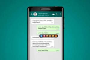 react to whats app