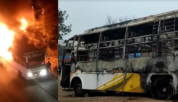 salem mettur bus fire accident